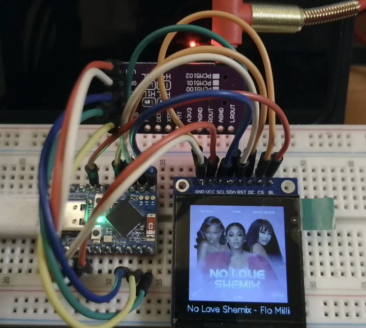 Pruebas con la carátula del álbum