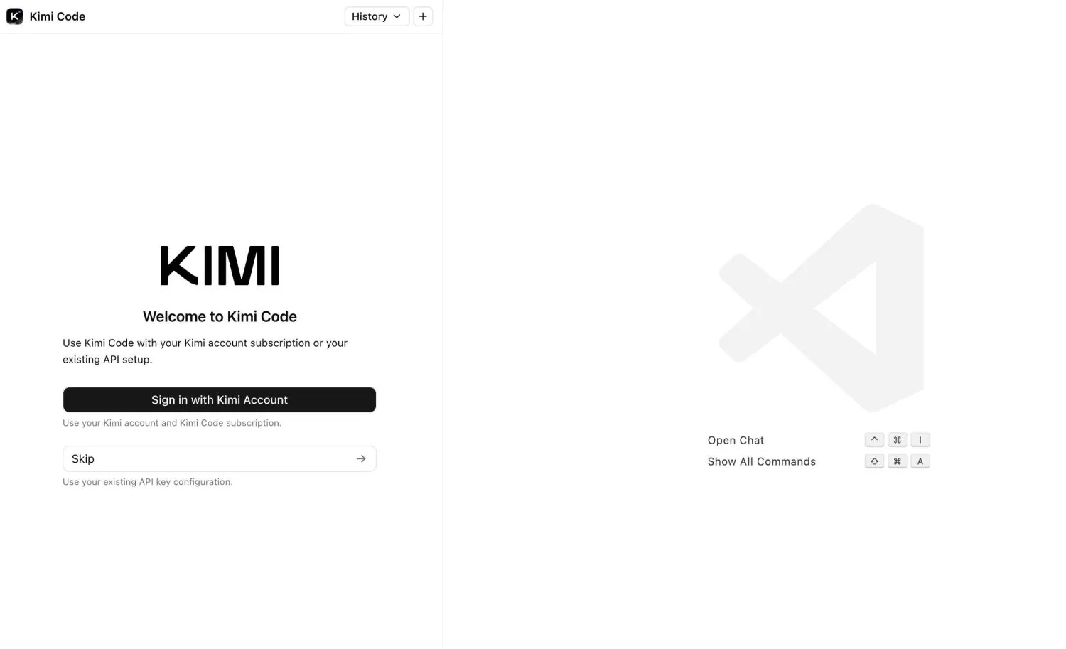 Kimi Code en Visual Studio Code