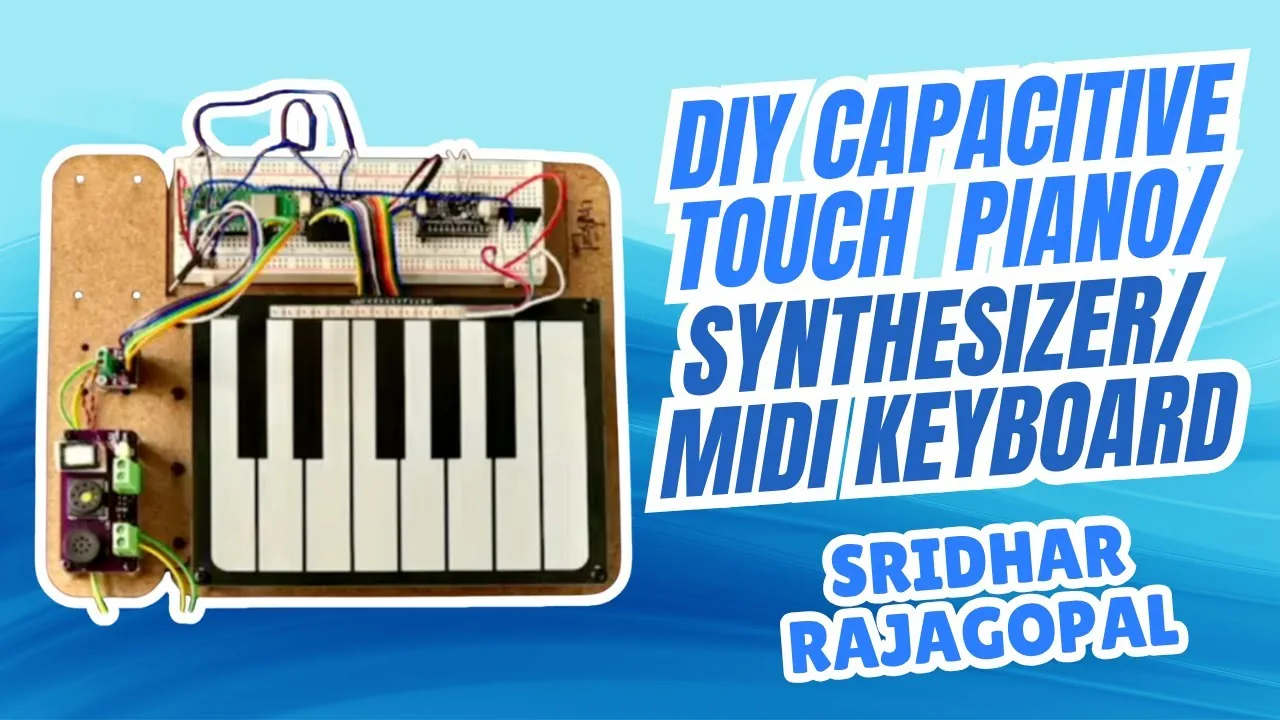 Portada de la charla sobre el piano táctil capacitivo casero
