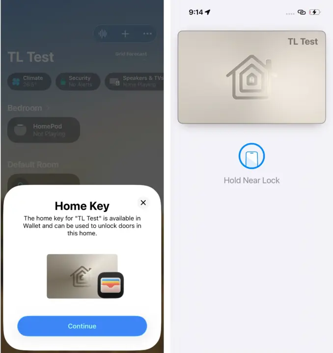 Demo de cerradura Aliro con ESP32 gestionada desde Apple Home