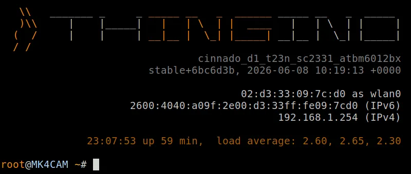 Acceso por terminal al sistema Linux de la cámara