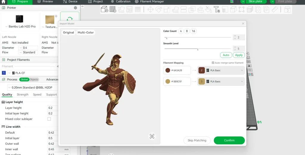 Proceso de importación en Bambu Studio