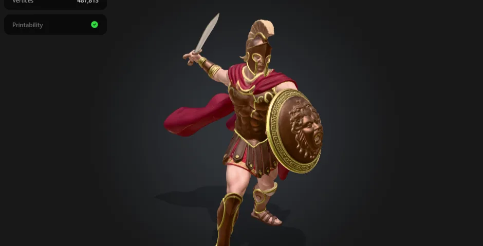 Modelo del soldado griego antes de la exportación