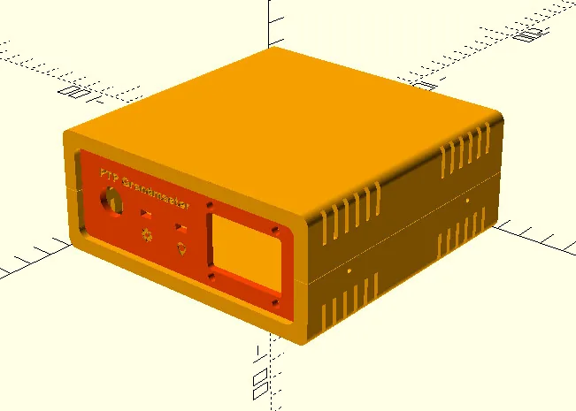 Detalle del servidor de tiempo con su panel frontal