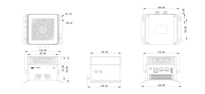Dimensiones del AIBOX-9075