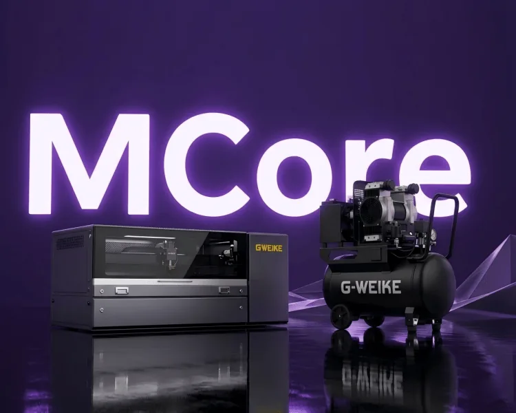 Gweike MCore: corte de metal con fibra 400W y CO2 80W