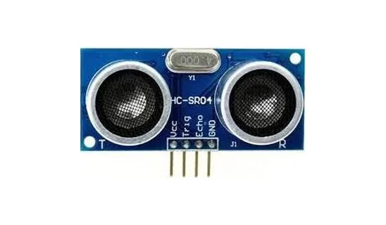 Sensor de distancia ultrasónico HC-SR04, común pero limitado para uso profesional.