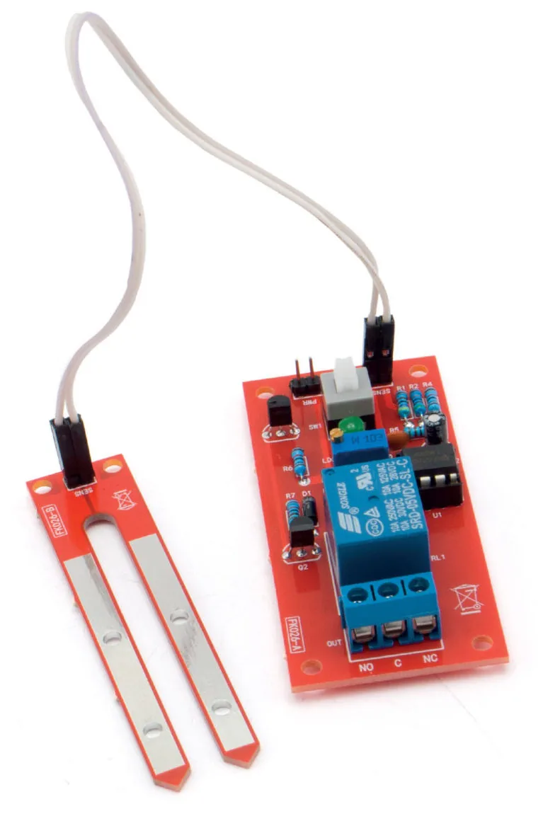 El circuito completo del sensor de tenedor con conector jack