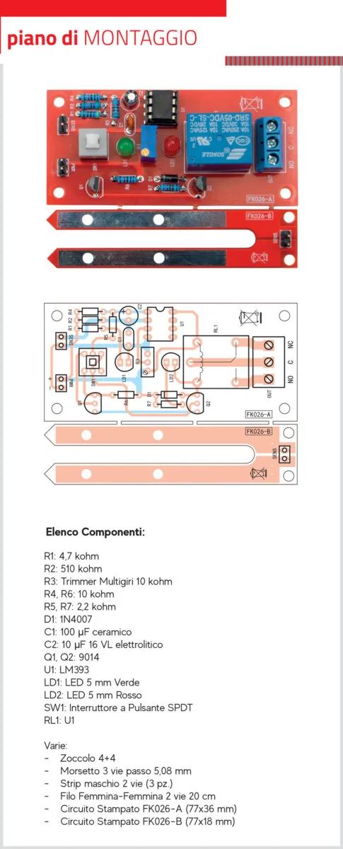 La placa terminada del sensor de humedad de suelo