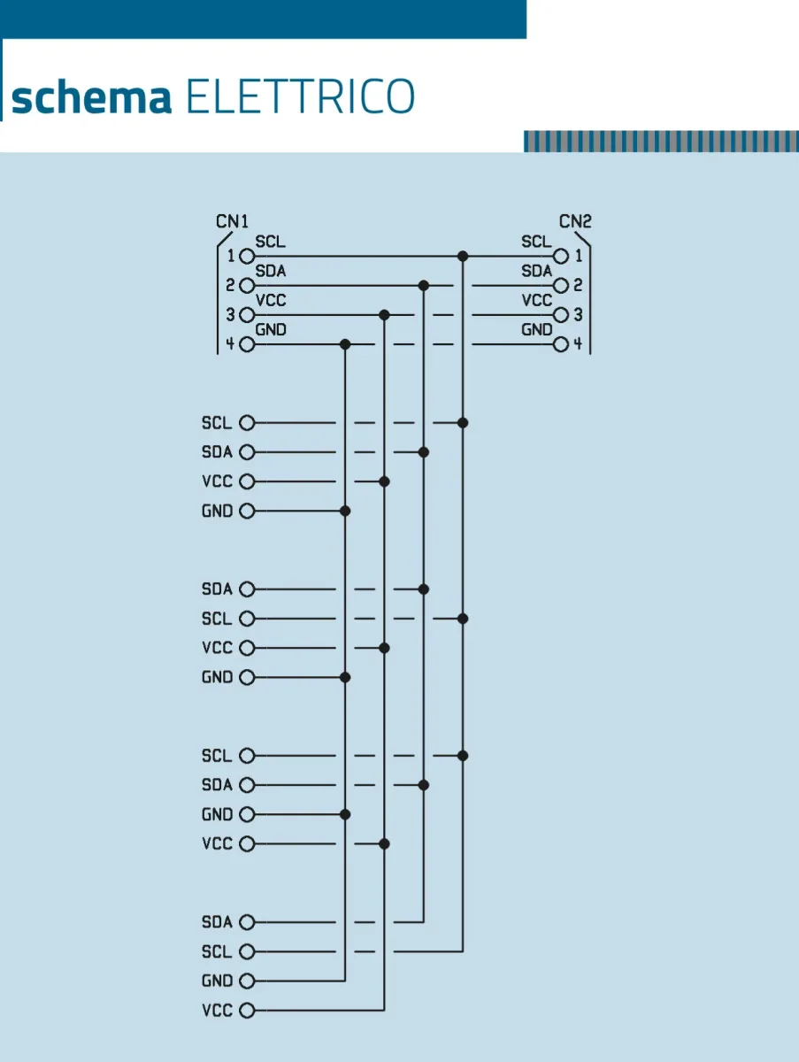 Esquema eléctrico de la placa adaptadora