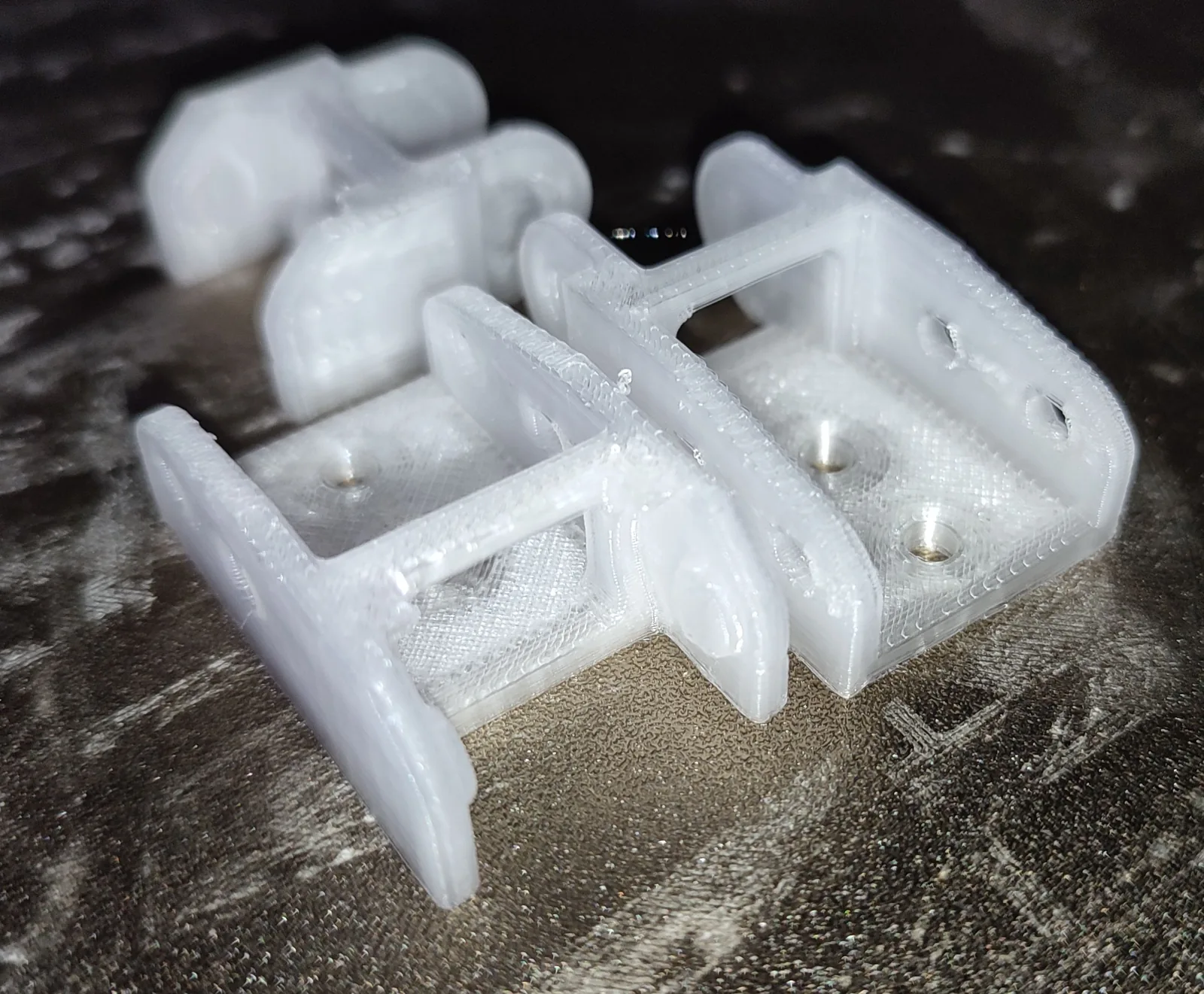 Piezas impresas con la bobina antigua de PETG.