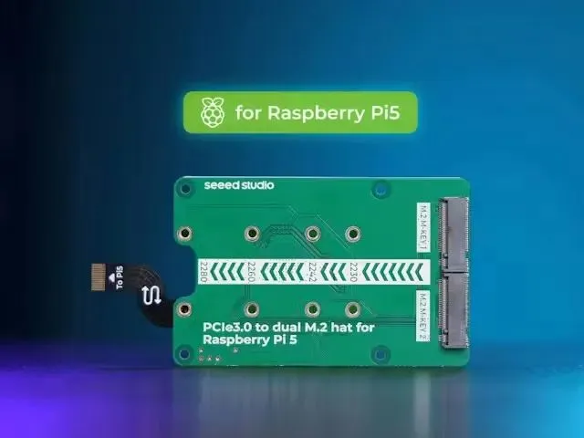 PCIe 3.0 Switch to Dual M.2 HAT de Seeed Studio