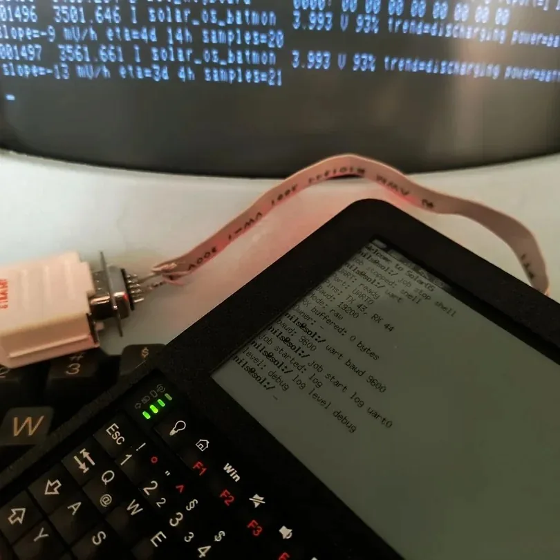 Pantalla del terminal Solar OS