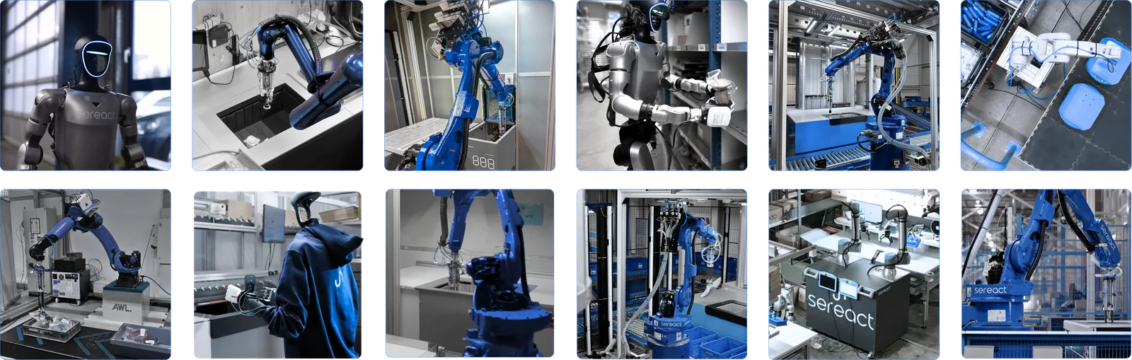 Sereact desarrolla modelos que corren en diferentes robots y aplicaciones.