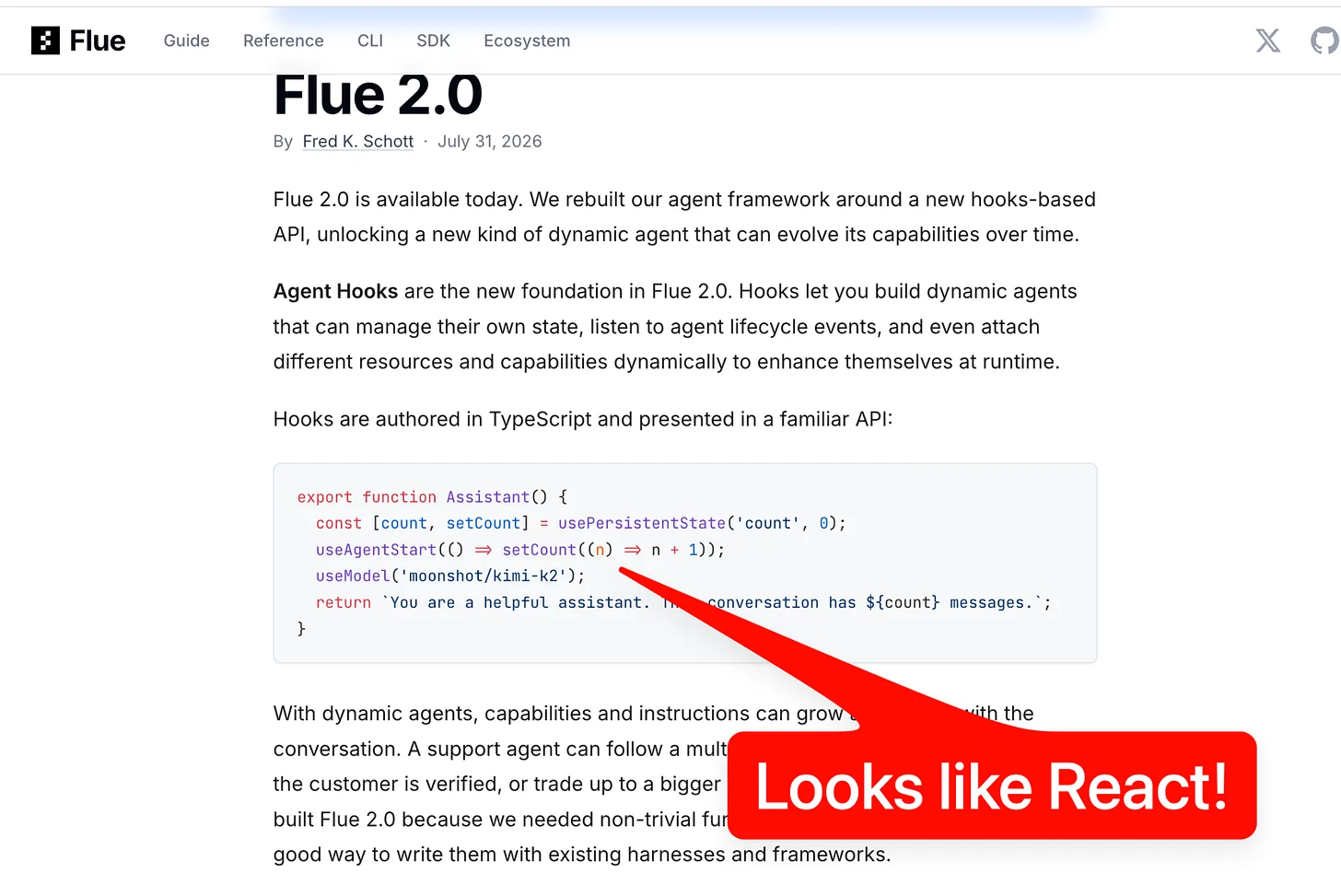 Diagrama del framework de agentes Flue 2