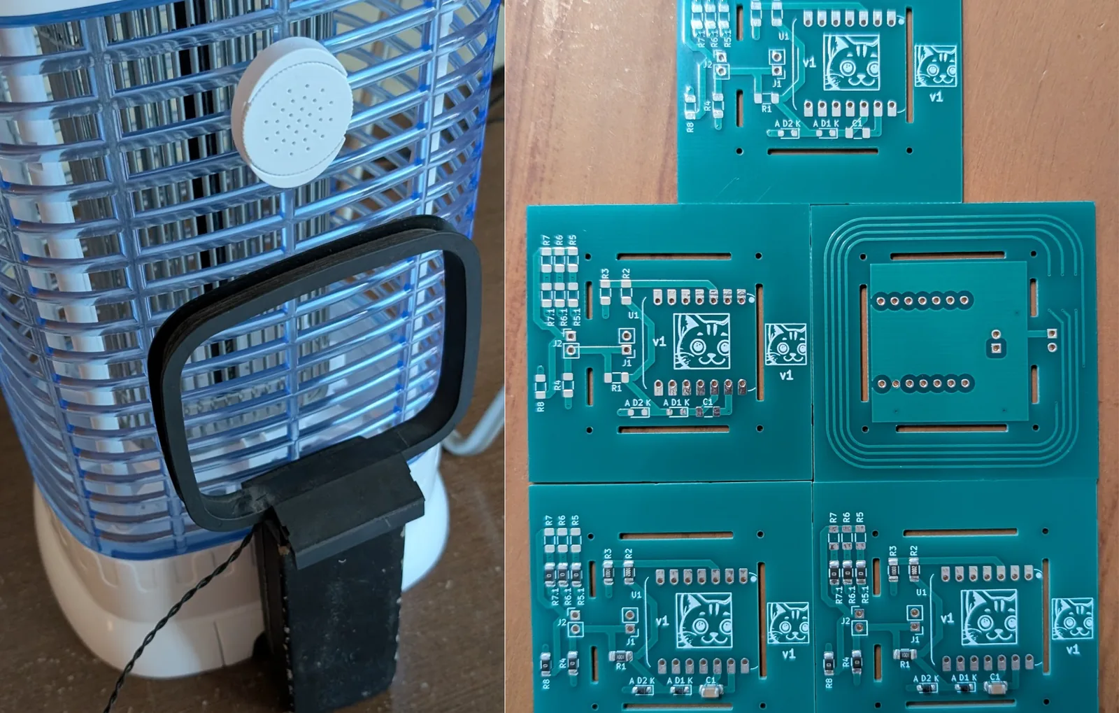 Un bug zapper que cuenta sus muertos con antena loop y ESP32-C6