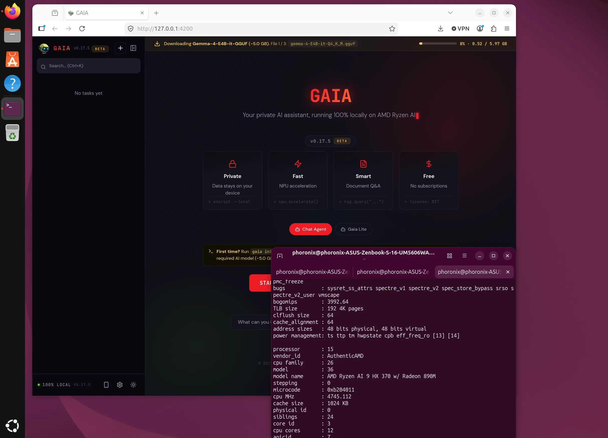 AMD GAIA 0.20: IA local con control total de hardware