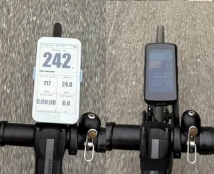 T5 E-Ink vs computador de ciclismo Garmin Edge