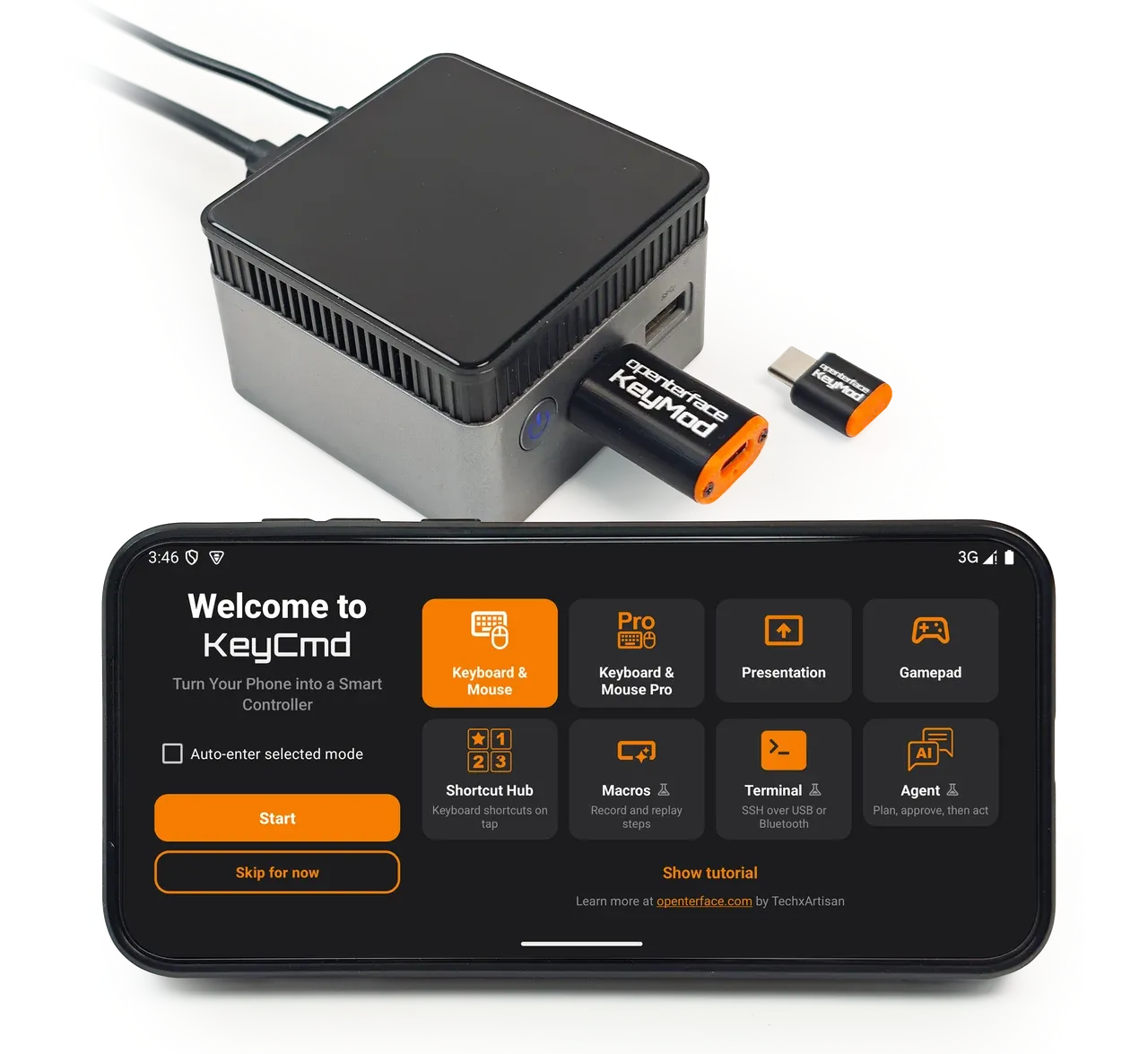 KeyMod conectado a un equipo sin monitor