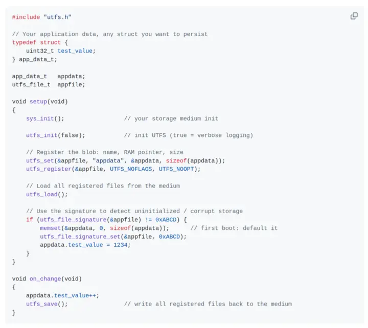 Programa "Hello World" sobre UTFS