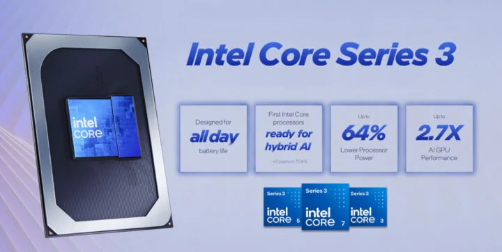 Intel lanza Core Series 3 "Wildcat Lake" para laptops y Edge AI