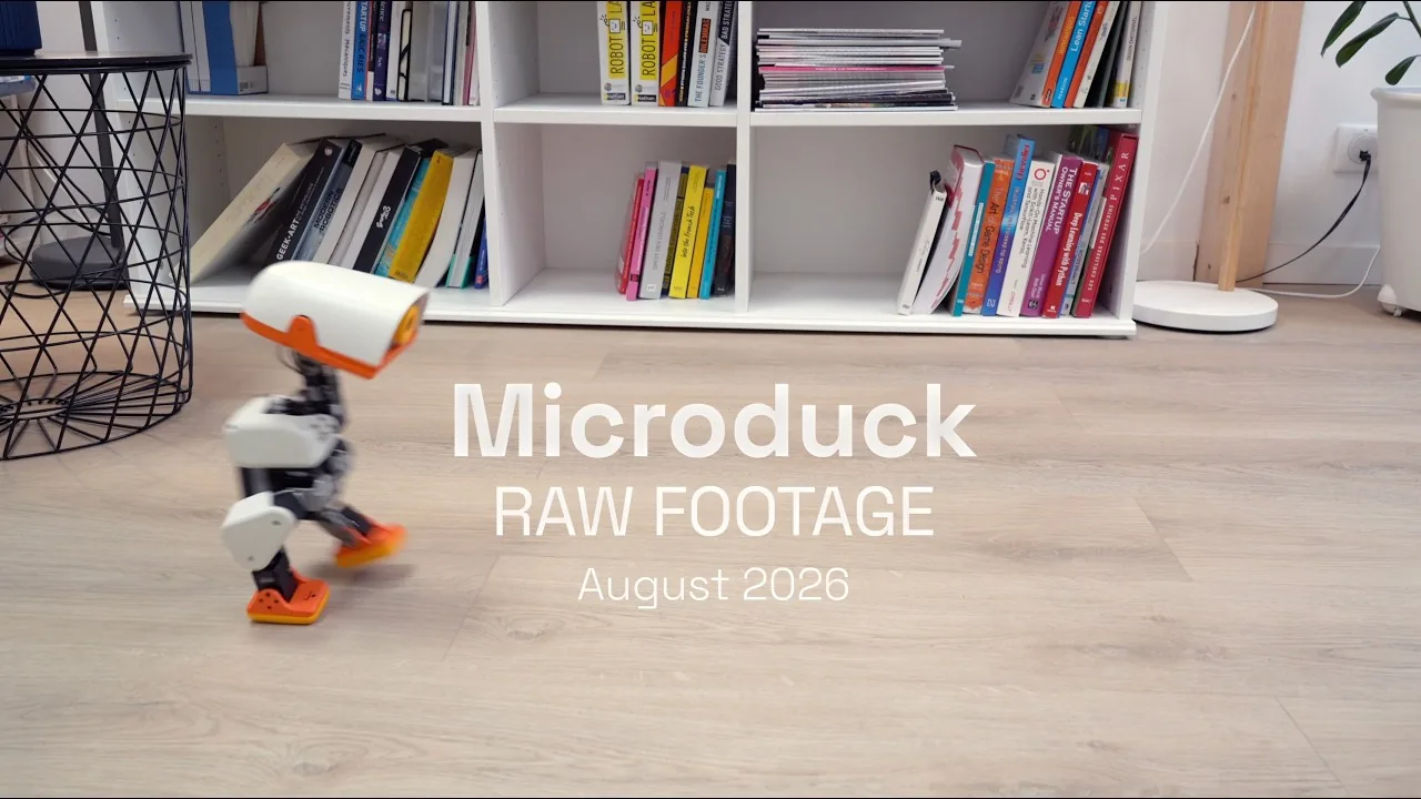 Reproductor de video de YouTube con el Microduck en movimiento