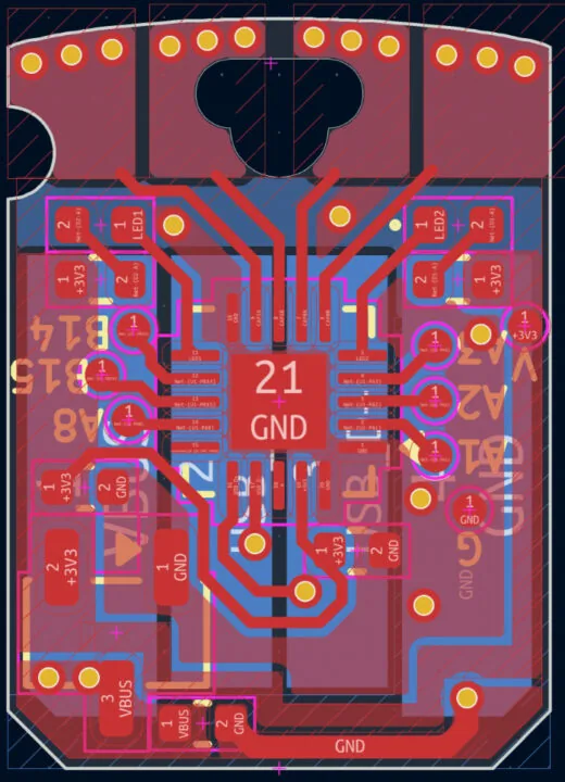 Diseño del PCB de la placa Comu