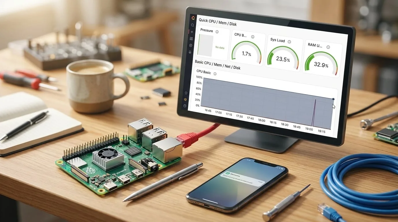 Tu Raspberry Pi bajo vigilancia: Prometheus, Grafana y alertas de subvoltaje al celular