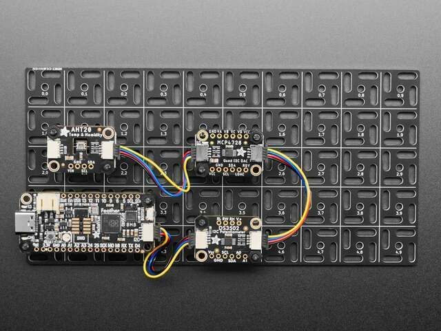 Placas ESP32 y sensor VEML7700 montadas juntas