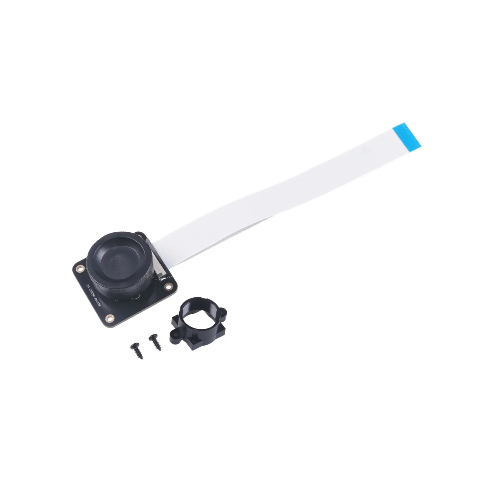 Modulo de camara IMX219 para Raspberry Pi con cable flex y soporte de lente