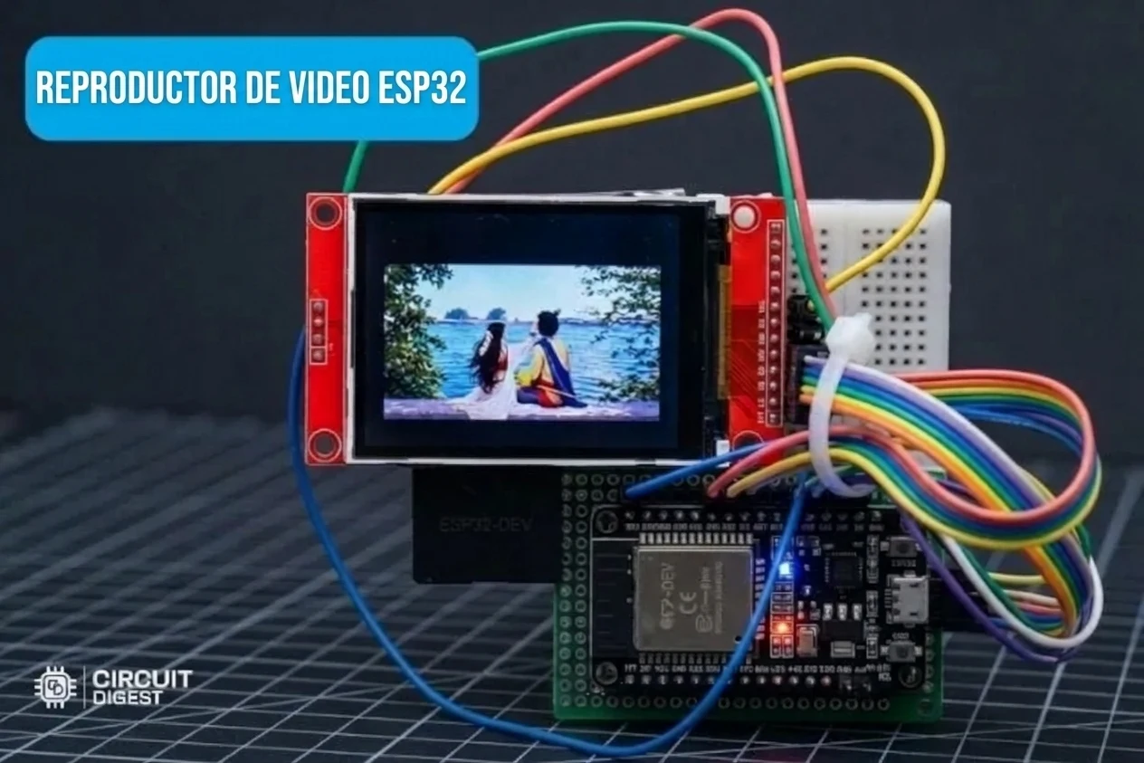 Reproductor de video con ESP32: MJPEG desde microSD en una pantalla TFT