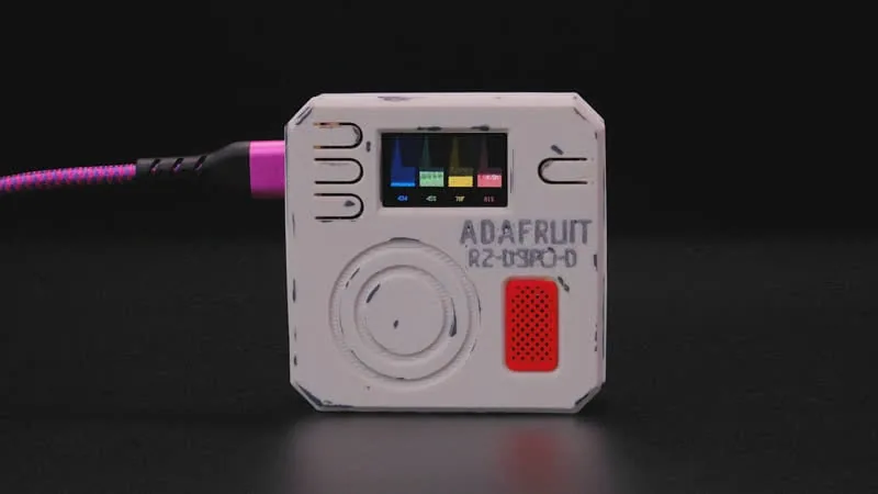 Dispensador de datos ambientales estilo Star Trek LCARS