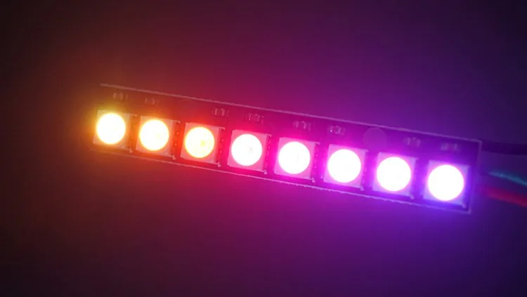 Efecto arcoíris animado en los LEDs WS2812B