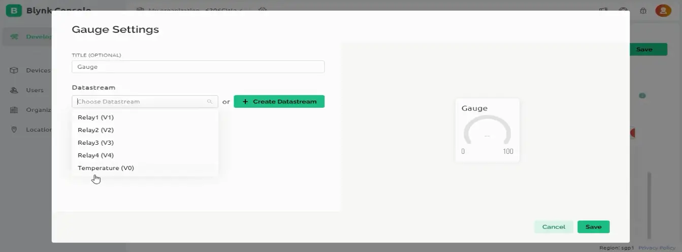 Paso 5: Vincular cada widget con su pin virtual