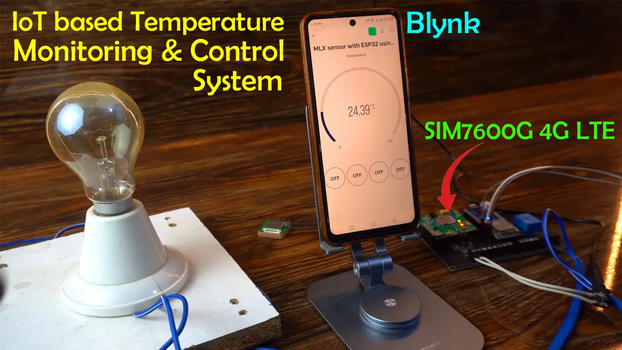 Termómetro IoT sin WiFi: mide temperatura a distancia con ESP32, 4G y MLX90614