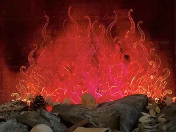 Chimenea LED con llamas de acrílico y WLED: fuego decorativo controlado por WiFi
