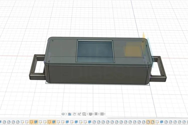 Diseño 3D de la carcasa del collar modelado en CAD