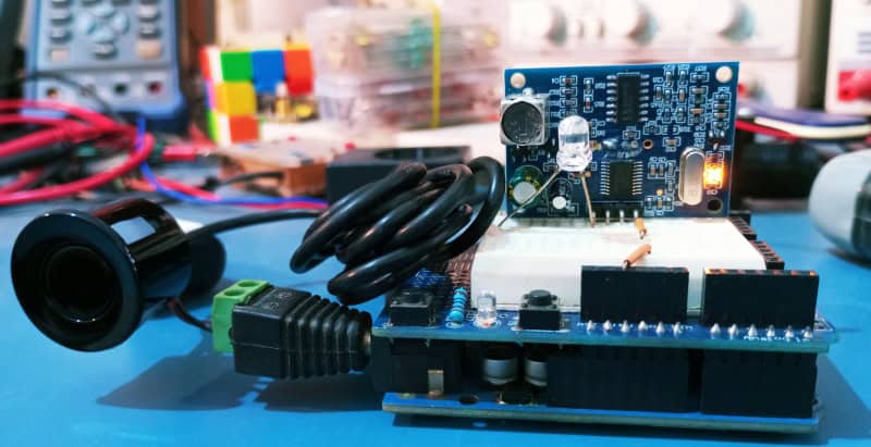 Sensor de proximidad ultrasonico con Arduino y el JSN SR04T resistente al agua
