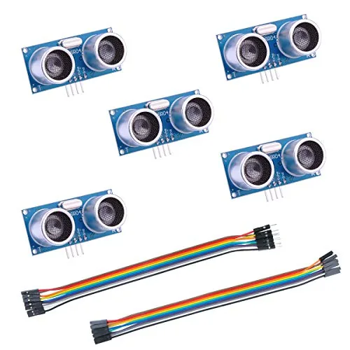 Varios sensores ultrasónicos HC SR04 de distancia con cables jumper