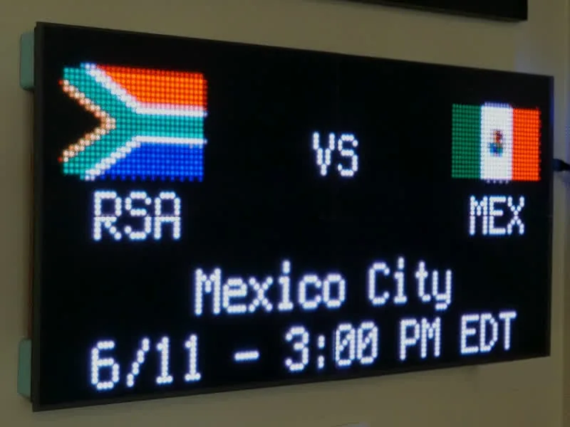 Marcador del Mundial FIFA con matrices LED RGB y ESP32 S3