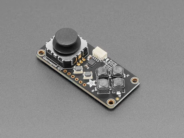 Gamepad mini I2C con joystick y botones, conector STEMMA QT