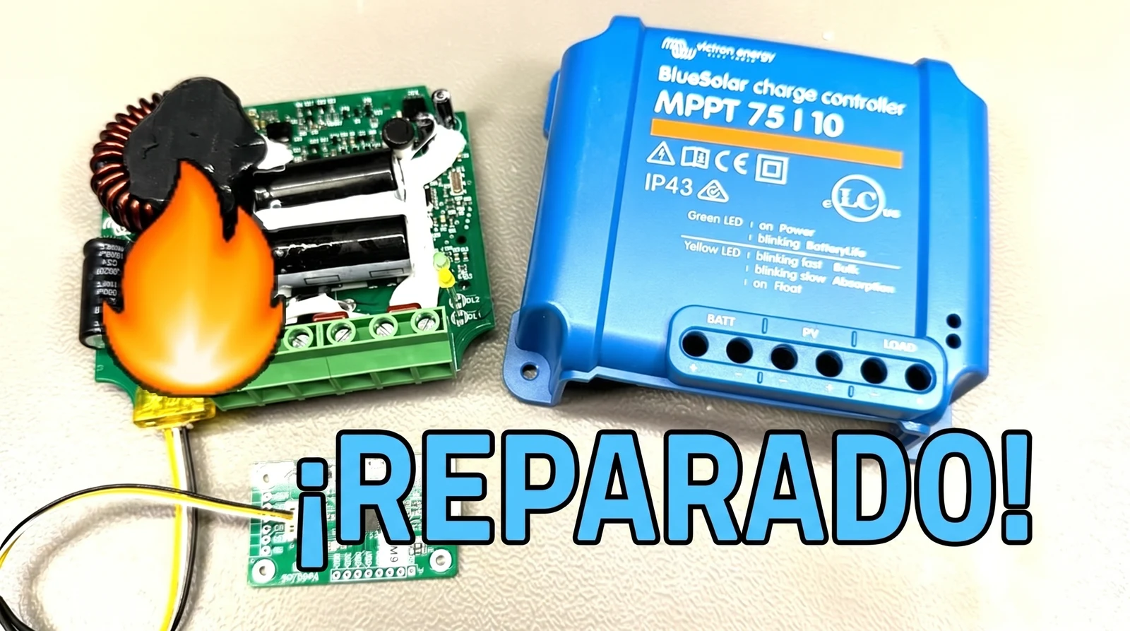 Repara tu controlador solar MPPT Victron: el fusible quemado que parece muerte total