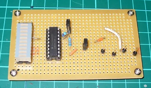LM3915: arma un display de barra de LEDs logarítmica (dB) paso a paso