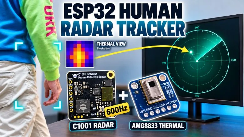 Radar mmWave C1001 con ESP32: presencia, sueño y respiración sin contacto