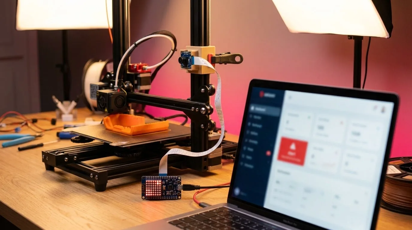 Tu impresora 3D avisa sola: la app vigilante en el Arduino UNO Q con alarma a Home Assistant