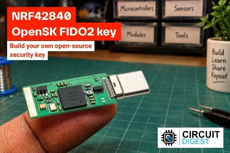 Tu propia llave de seguridad FIDO2: nRF52840, OpenSK y un pad táctil en USB-C
