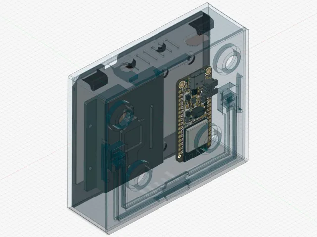 Ensamble del tablero modelado en Fusion 360