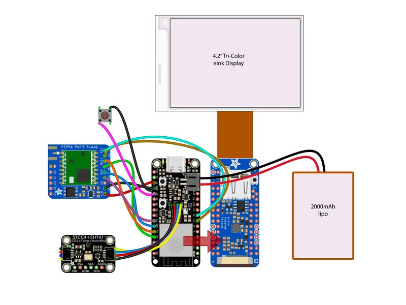 Diagrama de conexiones del proyecto hecho en Fritzing