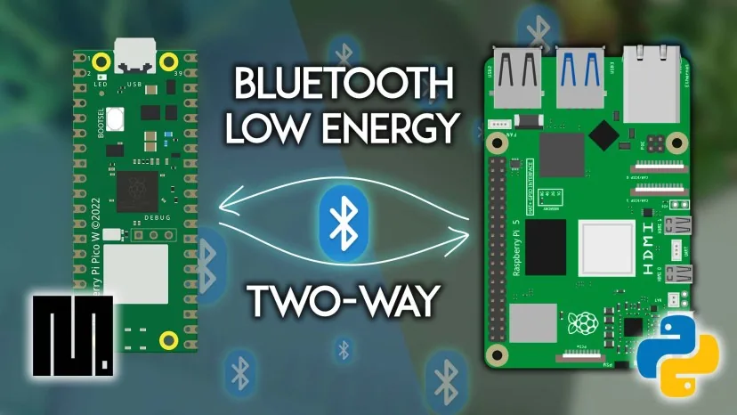 Diagrama de la comunicación BLE de doble vía entre la Raspberry Pi y la Pico W