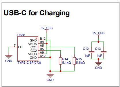 Etapa de entrada USB-C del circuito